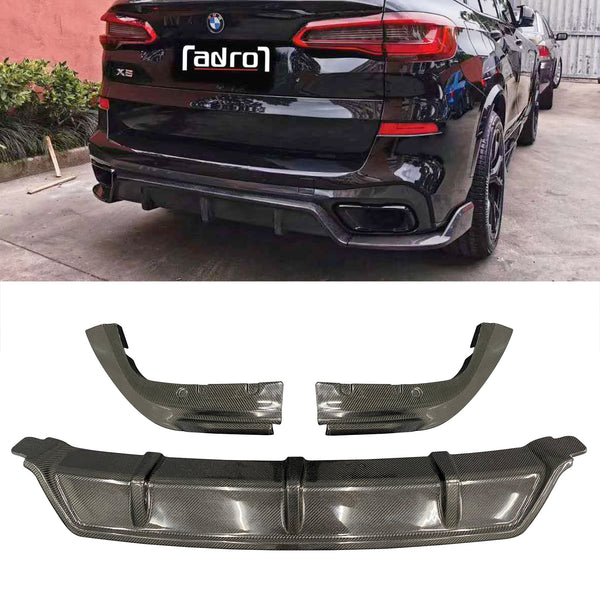 X5 G05 modified Black Samurai style carbon fiber rear diffuser fit for X5 G05