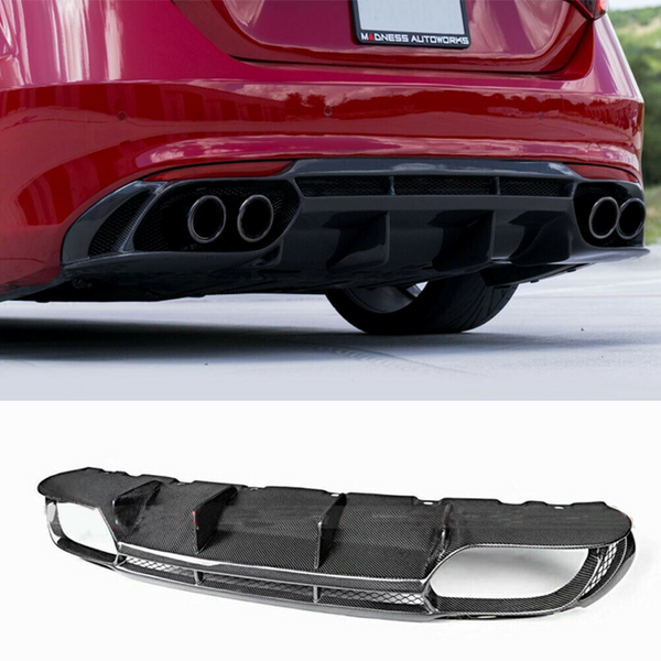 carbon fiber Giulia Rear Bumper Diffuser Spoiler for Alfa Romeo Giulia 2017 2018