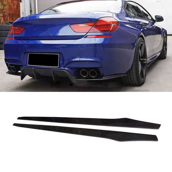 V style BMW Carbon fiber side skirts for M6 F06 F12 F13