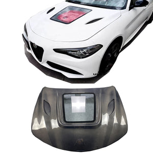 IMP style carbon fiber car hood boonet engine cover for Alfa Romeo Giulia