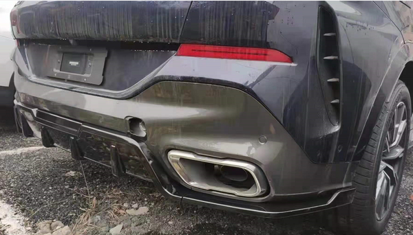 M style carbon fiber front bumper lip side skirts rear diffuser for X6 G06 2019 2020