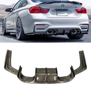 Carbon fiber bmw VT style car bumpers body kit rear diffuser 3 pcs for F82 M4 F80 M3