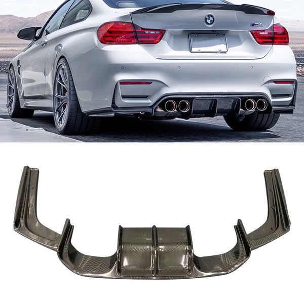 Carbon fiber bmw VT style car bumpers body kit rear diffuser 3 pcs for F82 M4 F80 M3