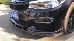 FD Style Carbon Fiber Front Lip Bumper 3 pcs Splitter for  5 Series G30 G38