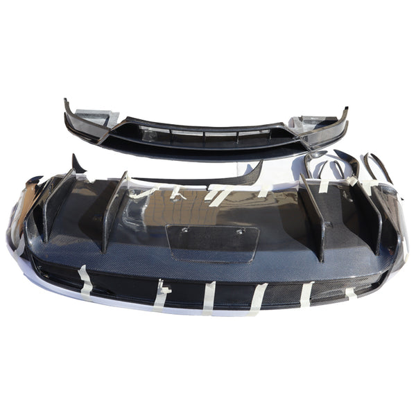 Revozport carbon fiber car bumpers front lip rear diffuser side skirts spoiler for Model X