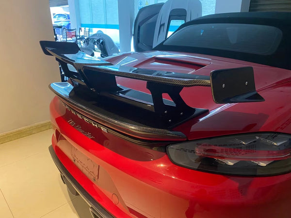 GT carbon fiber spoiler for CAYMAN 718 carbon wing