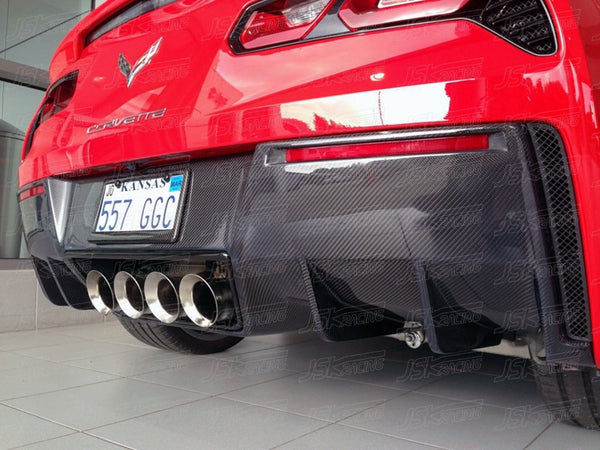 Corvette C7 RK Sport Style Carbon Fiber Rear Diffuser For Chevrolet Body Parts