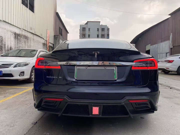 RPMtesla`S Supplier carbon fiber front bumper lip rear bumper lip side skirts spoiler for Tesla Model S