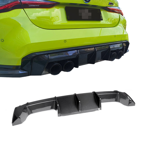 MP style Dry carbon fiber rear diffuser for G80 M3 G82 M4 rear bumper splitter lip