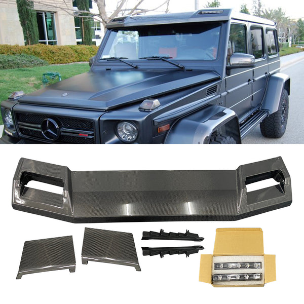 Carbon fiber body kit Top spoiler wing with lights for G class w463 G63 G65 G500 G400 G350