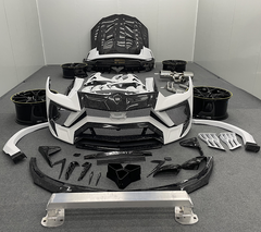 MSY style forged carbon fiber front bumper side skirts rear bumper wing hood for URUS