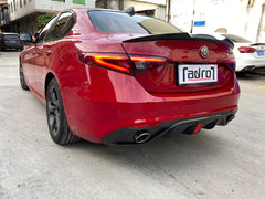 Carbon fiber rear diffuser for Romeo giulia with lamp rear lip