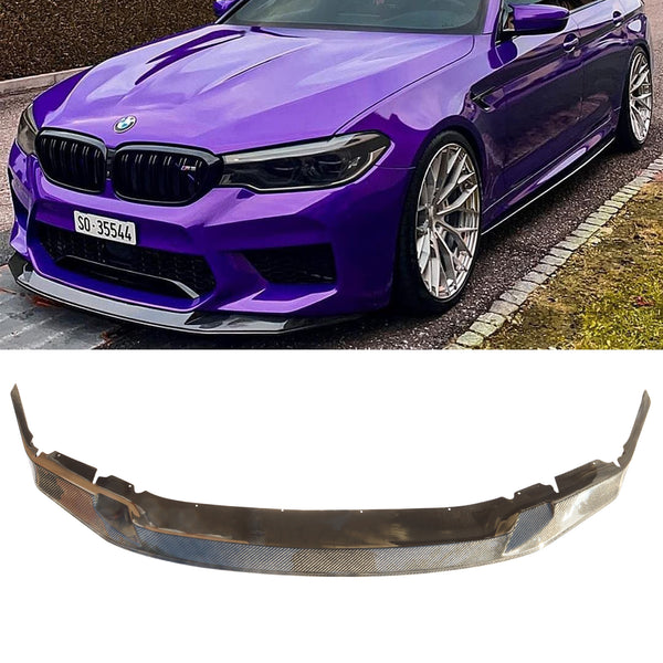 Dry carbon fiber GTS-V front lip for BMW F90 M5 front bumper splitter
