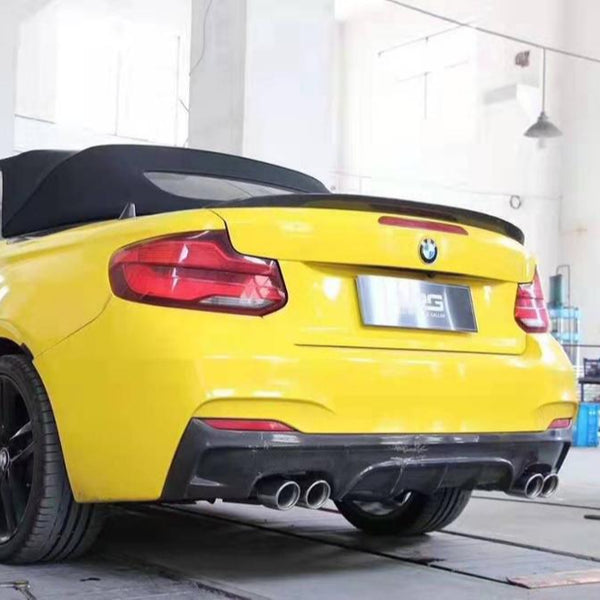 EXOT carbon rear diffuser for 2 series F22 F23 M235i single exhaust