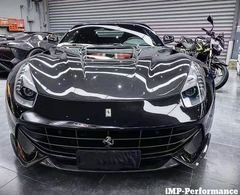 IMP style carbon fiber transparent glass bonnet hood for F12