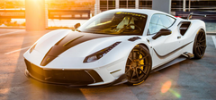 Mansori Style Half Carbon Fiber front bumper Hood For Ferrari 488 GTB Spider