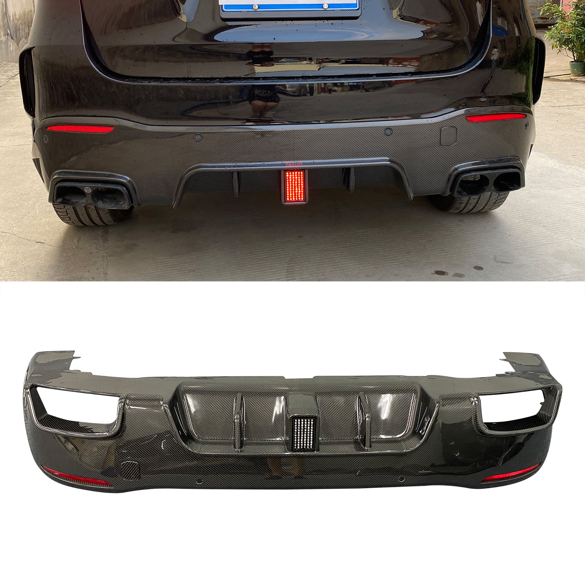 carbon fiber rear diffuser for GLE Class SUV Coupe W167 2020 GLE450 GLE350