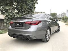 Infiniti Q50 Q50L carbon fiber front lip rear diffuser side skirts wing/trunk spoiler facelift 2018-2019