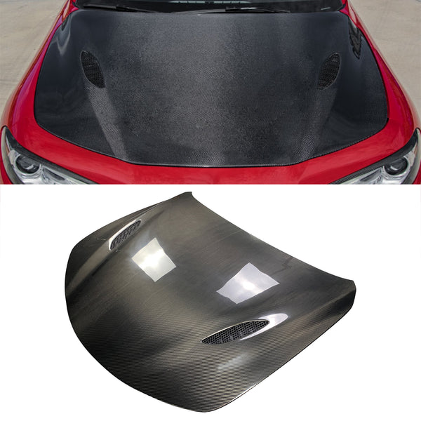 Giulia Quadrifoglio style dry carbon fiber bonnet cover for Romeo Giulia