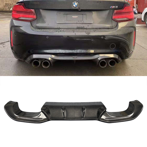 AK style carbon fiber rear diffuse for F87 M2 M2C