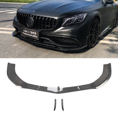 ED1 style carbon fiber body kit front lip for W222 S-class S63 S65 2door