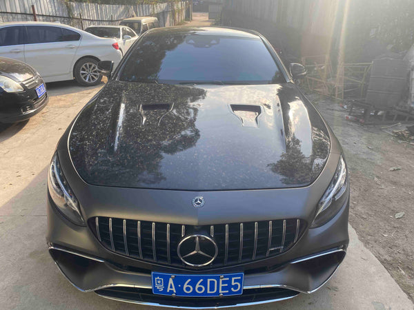 MS style forged carbon fiber hood for S63 coupe W217 C217 carbon bonnet