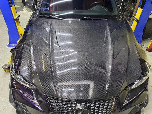 Carbon fiber  hood bonnet for Lexus IS engine cover