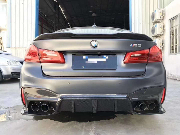 5series 3D style carbon fiber rear bumper diffuser for 5 series G30 G38 G31 M-TECH OLOTDI 2017-2019