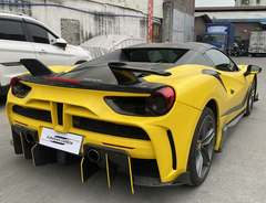 MSY Style Carbon Fiber Car Rear Wing Spoiler For 488 GTB
