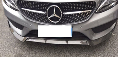 Carbon fiber Front Lip  Splitters For  W205 C205 C200 C300 C43 AMG 2014-2019