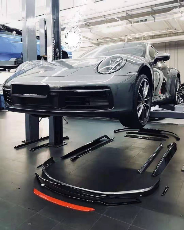 carbon fiber front lip side skirts rear diffuser  wing for 911 992