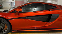 Dry Carbon Fiber Car Door Protection Trim Strips for Mclaren 540 570