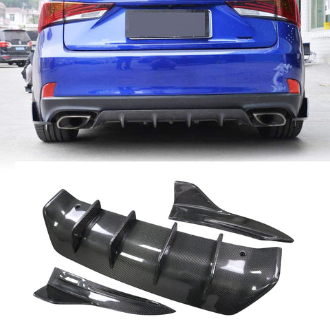 Artisan style carbon fiber  rear diffuser for Lexus IS