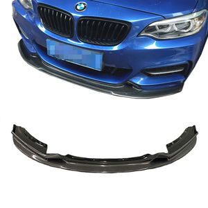 Front bumper 3D style carbon fiber front lip for 2 series F22