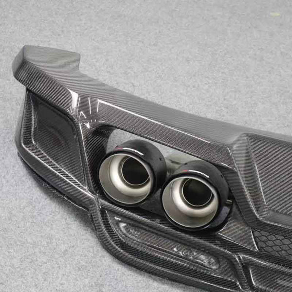 Carbon fiber rear diffuser for Jaguar E-pace rear bumper lip with tips