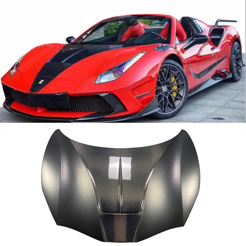 Mansori Style Half Carbon Fiber front bumper Hood For Ferrari 488 GTB Spider