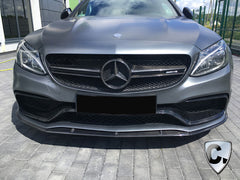 ED1 forged carbon front splitter for W205 C63 sedan C63s coupe