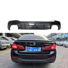 FD style carbon fiber rear bumper diffuser lip for 5 series G30 G38