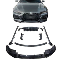 Carbon fiber front lip side skirt rear diffuser spoiler for 4 series G22