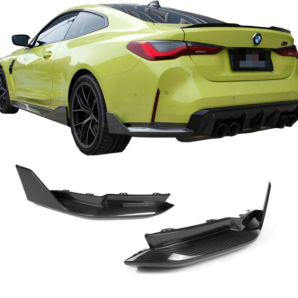 Dry carbon fiber rear bumper corner for BMW G80 M3 G82 M4 rear diffuser corner