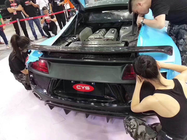 R8 spoiler GT style carbon fiber rear boot spoiler for  V8 V10 coupe 2008-2014 (not for convertible)