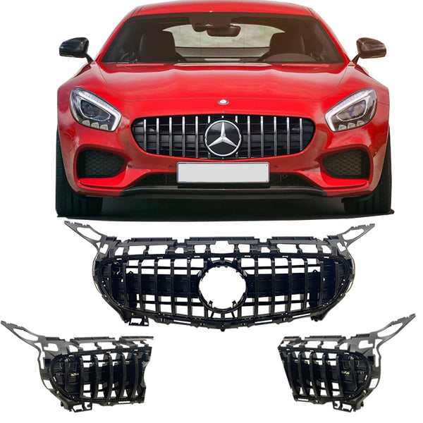 The GT grille is made of AMG GT GTS C190 2014-2017 ABS material in silver black