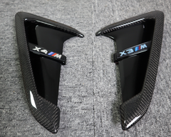 F97 X3M Fender Trim Carbon Side Grill for F97 X3M F98 X4M Carbon Fiber Fender Light Trim Cover
