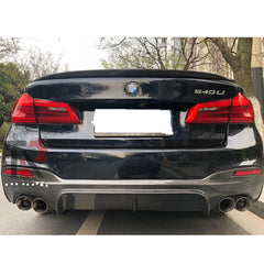 AC style carbon fiber rear bumper diffuser lip for 5series G30 G38 2017-2019