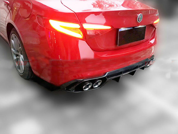 carbon fiber Giulia Rear Bumper Diffuser Spoiler for Alfa Romeo Giulia 2017 2018