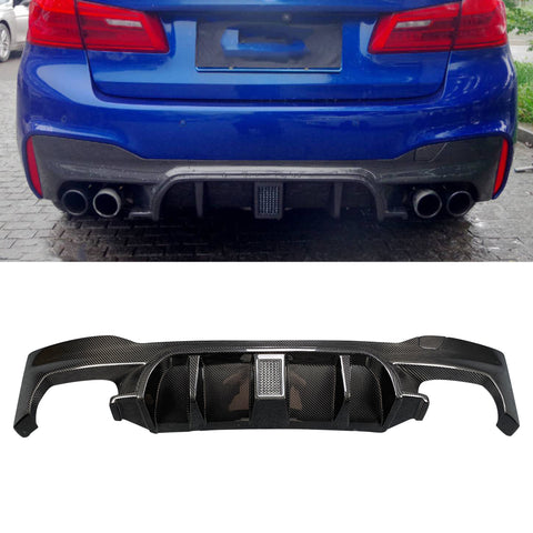 3D style with LED light carbon fiber rear diffuser for F90 M5 5 series G30