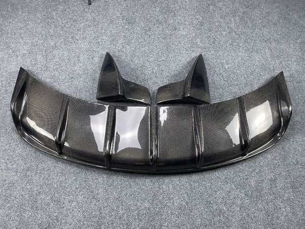 RZ style carbon fiber rear diffuse and rear corners for  model 3