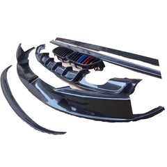 MP style carbon fiber front lip side skirts rear diffuser spoiler for 3 series F30 F35