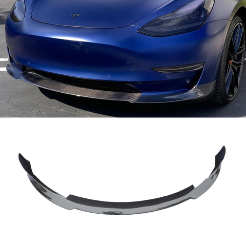 RPMtesla`S Supplier ES style carbon fiber car bumpers body kit front lip for model 3