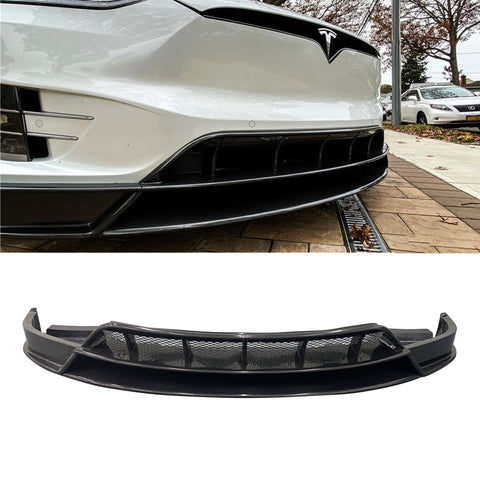 RZ style carbon fiber body kit front lip for tesla model X